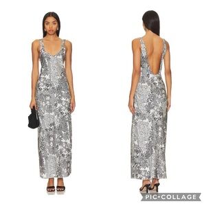 Free People Black and White Maxi Dress